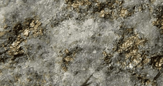 Rotating mineral ore specimen